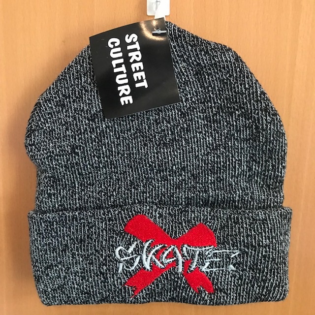 Mütze Street Culture grau schwarz X Skate